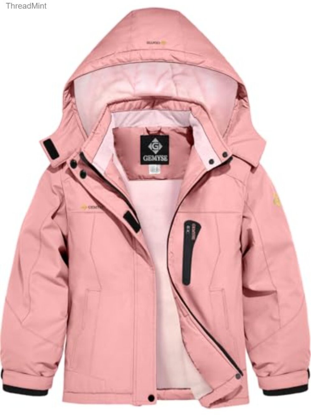Girls Waterproof Ski Snow Jacket Hooded Fleece Lined Windproof Winter